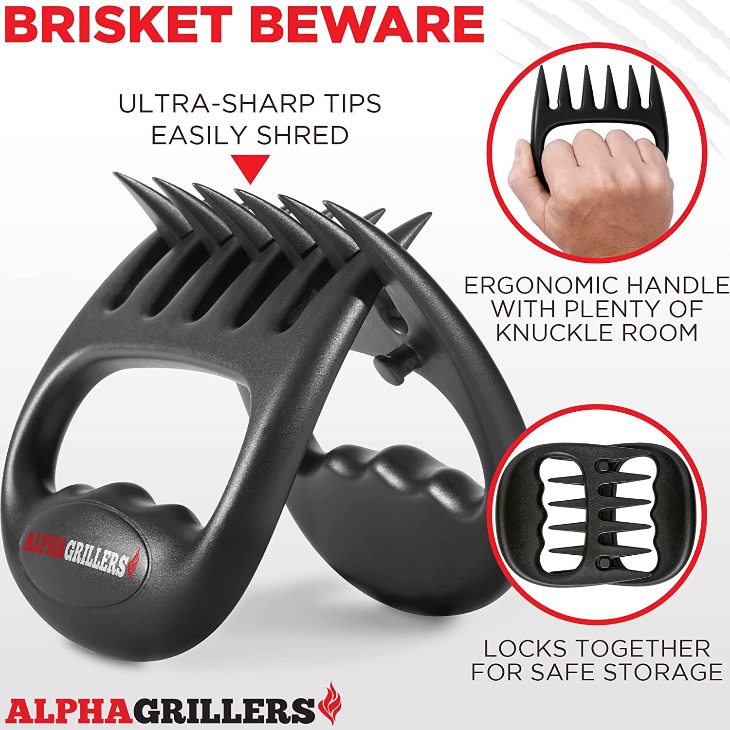 Meat Shredder Claws - Barbecue Smoker Accessories Bear Claws for Shredding Meat BBQ Pulled Pork, Chicken in Kitchen, Grill