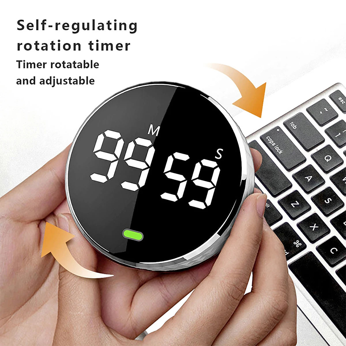Kitchen Timer Digital Countdown Magnetic Egg Timer for Cooking with Constant Light Function for Classrooms Quiet for Kids Adults